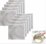 QinPin Non-Scratch Wire Mesh Cleaning Cloth - Wet & Dry Dishwashing Rag for Washing Utensils, Pots, and Plates, Dual-Layer and Reusable (Pack of 10)