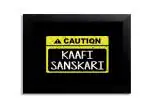 Blue Nexus Kafi Sanskari Desi Funny Quirky Quotes Wall Poster with Wall Frame Room Art Painting Collection A4 size 10x13