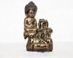 BECKON VENTURE Handicrafted Meditating Smoke Buddha Backflow incense burner with 10 Incense Cone