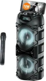 CLUBCLASSY CLUBCLASSY ROCKMUSIC Wireless Mic with Bluetooth Speaker