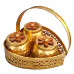 DIWAM HANDICRAFTS Handmade Heart Shape Decorative Dry Fruit Jar Hamper Antique Indian Vintage Gift Box