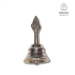 SHINI LIFESTYLE Brass pooja bell, heavy gauge, peetal mandir ghanti for pooja 14cm