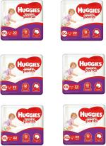 Huggies Dry Pants Baby Diapers XXL 132 Pieces |Pack of 6