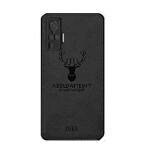 Lejaao Vivo X50 Pro Deer Black Cloth Mobile Back Cover (16 x 7.5 x 0.9 cm)