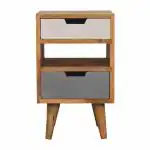 Artisan Furniture Mini Grey and White Cut-out Bedside