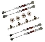 4-YOU Silver Iron 10 inch Hydraulics Spring Stay Strut Pneumatic Lift Support Cabinet Hinges - 5 kg (pack of 2)