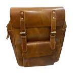 PRD Craft International Gneuine Leather Flap Style Fashion Backpack with laptop compartment and Adjustable strap (Brown)