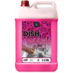 BLISS & BLUSH Dishwash Liquid 5 Liter Pink | Plant-Based, Non-Toxic, Biodegradable | Tough on Grease, Gentle on Hands