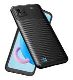 Golden Sands for Realme C20, Realme C11 (2021) Back Phone Cover Drop Tested Shock Proof Slim Armor Aramid Carbon Fibre Rugged TPU Case for Realme C20, Black