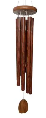 REPTUM DECOR Windchime with 8-Wooden Finish Pipes (40 in)