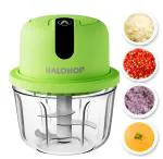 RefineMart Electric Chopper for Kitchen | Small Electric Chopper | Vegetable Chopper | One Touch Operation Food Chopper | 350ml Electric Chopper for Mincing Vegetable, Garlic, Ginger, Onion, Nut (Green)