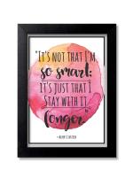 Blue Nexus Don’t Quit Stay in the Game Quotes Wall Poster with Wall Frame Room Art Painting Collection A4 size 10x13