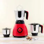 Wonderchef Vesper Mixer Grinder with 3 Stainless Steel Jars Red, 600 W