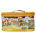 PEACOCK Kinder Blocks Country House Set with PVC Bag, Multicolor (Set of 121 Pieces)