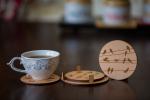 Olha-O | Ethnic Gifting & Decor Round Coasters With Birds Design Engraved ( Set Of 4)