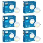 PHILIPS Polycarbonate Starfit 7-Watt Round Led Downlighter 3 Colors in 1 Concealed Jb Led Downlight Led Ceiling Light for Home and Hall Cut Out: 3 Inch, Color: Tunable White, Pack of 6