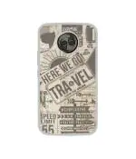 Casotec Travel Design Printed Silicon Soft TPU Back Case Cover for Motorola Moto X4