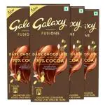 Galaxy Fusions Dark Chocolate Bar With 70% Cocoa, 110 g (Pack of 4)