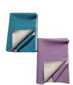 Maalove Baby Soft Breathable Extra Absorbent Quick Dry Sheet 50cmx70cm Blue and Lilac Pack of 2 Small