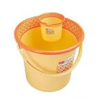 Ruchi Orange Plastic Elegance 25 L Bucket and 1.5 L Mug