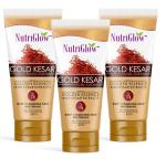 NutriGlow Pack of 3 Gold Kesar Face Wash With Kesar Extract For Glowing Skin, All Skin Types 65ml Each