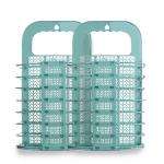 PRIME PICK Laundry Basket or Bathroom, Bedroom, Kitchen, Home, Office || Wall Mounted Bathroom Hanging Foldable 2 Piece of Laundry storage Basket for Dirty Clothes Medium(BLUE)