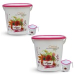 Rishta OXIM 18 Litre Square Plastic Bucket and Mug 1.5L - Bucket with Mug - Virgin PP - for Bathroom