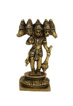 Kalarambh Kalarambh Brass Panchmukhi Hanuman Idol Murti Statue for Home Office Pooja Puja Room Mandir Table Decor Gift Items Collectible Handicraft Art, Yellow 2.5 x 1.5 x 4 Inch (L x W x H)