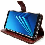 MAHTOX Flip Cover for Samsung Galaxy A20 (Brown, Magnetic Case)