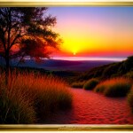 Love Creation A4 Size poster print for creative wall art- sun-kissed-11172(Non Sticker)