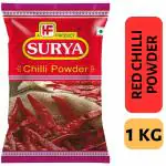 Surya 1kg Red Chilli (Lal Mirchi) Powder| Karam| Natural| No Colors, No Preservatives