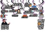 Festiko Friends Theme Quote Swirls, Theme Birthday Decoration Supplies, Friends Theme Party Favors, Hanging Decorations (17 Pcs Cutouts, 17 Pcs Ribbons)