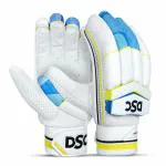 DSC Men And Women White Cotton Condor Motion Leather Cricket Batting Gloves (Youth-Left)