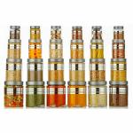 Rushmet Silver line Unbreakable Multipurpose Plastic Printed Silver Line Airtight Container Packof24