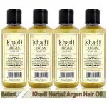 Khadi Herbal Hair Oil, Argan Hair Oil For Shiny Nourished Hair (Pack Of-4)