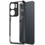 Fashionury Ultra-Hybrid Crystal Clear Back Cover Case for iQOO Neo 9 Pro 5G | Total Camera Protection |Shockproof Design | Transparent Back (PC & TPU) iQOO Neo9 Pro 5G (Black Bumper)