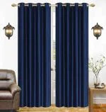 JARS Collections Set of 2 Plain Crush Polyster Long Door Curtains(4x9 ft)