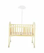Mee Mee Baby Cradle (with Rocking Function, Wooden)