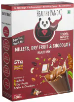 HEALTHY PANDA Choco Millet Health Mix 400 GRM - Health drink for kids/Health drink for adults. Organic Multi Millets, Dryfruits, Grains & Chocolate Nutri Mix For Growing Children