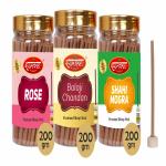 SHYAM CHARAN Premium Dhoop Sticks Rose, Chandan, Mogra Fragrance with Dhoop stand Pack of 600gm