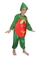 Kaku Fancy Dresses Apple Fruits Costume -Red & Green, 5-6 Years, for Boys & Girls