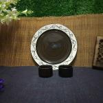 Caffeine Brown Ceramic Platter (Pack Of 3)