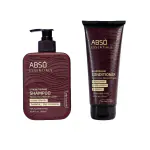 ABSO ESSENTIALS Combo Pack of Strengthening Shampoo and Nourishing Conditioner for Lustrous, Frizz-Free, Deep cleansing, Provides Strength, Soft and Smooth Hair (Shampoo + Conditioner)