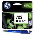 HP 702 Black Original Ink Advantage Cartridge With ITGLOBAL 3in1 Multi-Function Pen