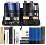 Wynhard Sketching Pencils Kit Pastel Colour Pencils Charcoal Pencils 40 Pc Sketch Pencils Set Pencil Drawing Set Professional Drawing Kit for Adults Drawing Pencils for Artists Kit Shading Pencils Set