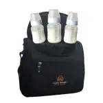 Outer Woods Insulated Breast Milk Cooler Bag with 4 Units of Ice Gel Packs | 6 to 8 Hours Cooling | Thermal Insulated Baby Travel Bag - Black