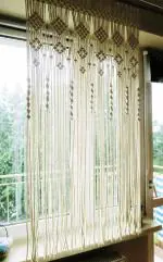 Craftery Cotton Window Treatments Tunnels Boho Curtain - 40 X 84 Inch