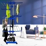 SONMART Heavy Duty Rust-Free Stainless Steel 3-Tier Jumbo Cloth Drying Stand | Clothes Dryer Stands | Laundry Racks with Wheels for Indoor | Outdoor | Balcony