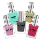 JUICE | ONE COAT | NAIL PAINT COMBO | BLOOMING PINK - C05, ASH BLONDE - C06, EGG GOLD - C07, CARDINAL RED - M08, MIAMI GREEN - M11 | LONG LASTING | 11ML EACH | PACK OF 5