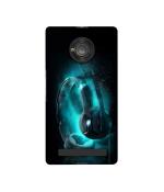 Casotec Cool Headphone Design Printed Silicon Soft TPU Back Case Cover for Micromax YU Yuphoria